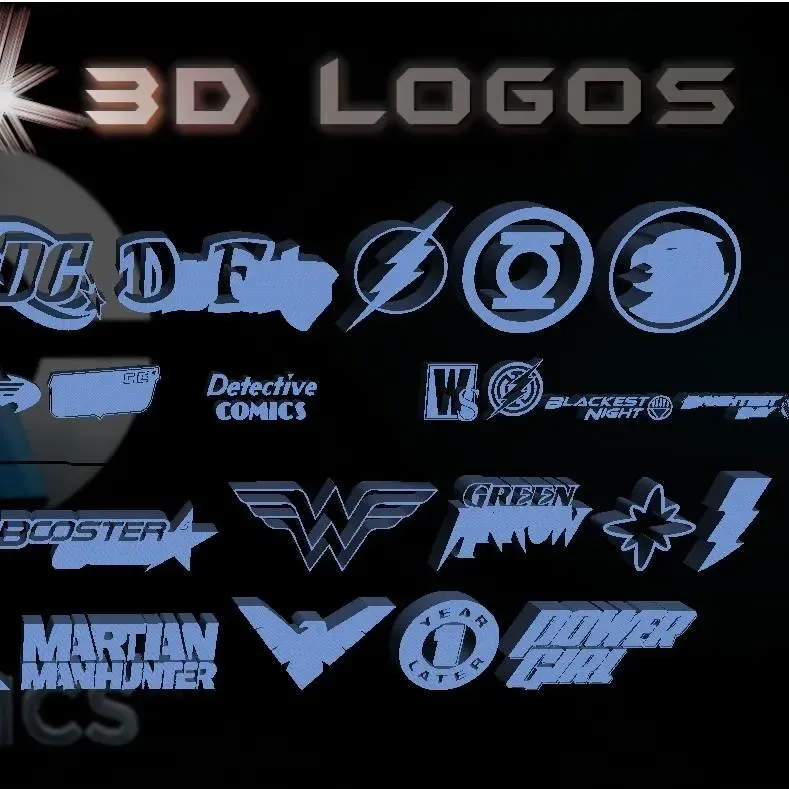 DC Comics 3D Logo Pack