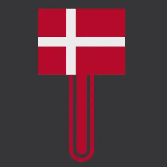 DK - Denmark Flag bookmark