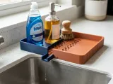 Sink Dish Soap Caddy V2 | Self-Draining Tray, Enclosed Spout-2