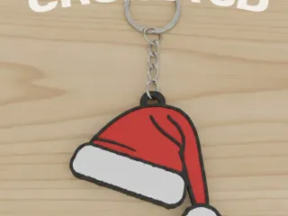 Santa hat keychain - Christmas