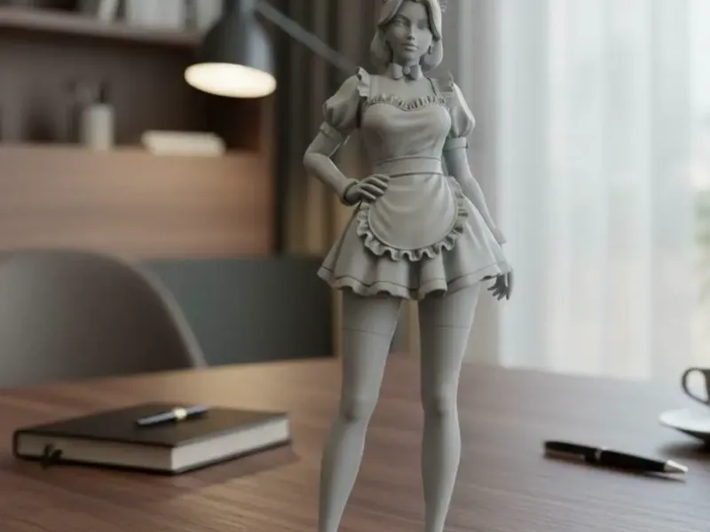 sexy woman in maid uniform