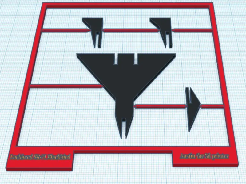 Lockheed SR-71 Blackbird military plane card kit
