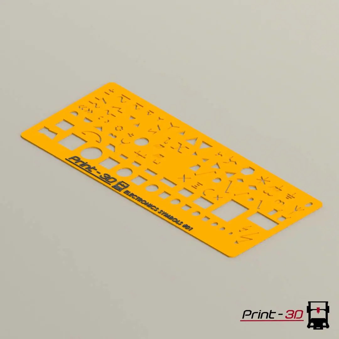 Electronics Symbols #01 - Drawing Stencil/Template