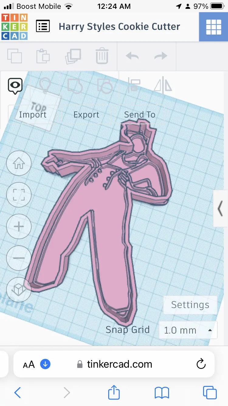 Harry Styles Cookie Cutter and Stamp
