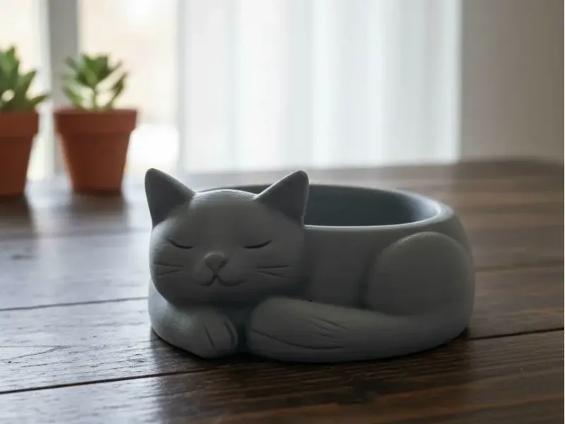 Candy bowl cat