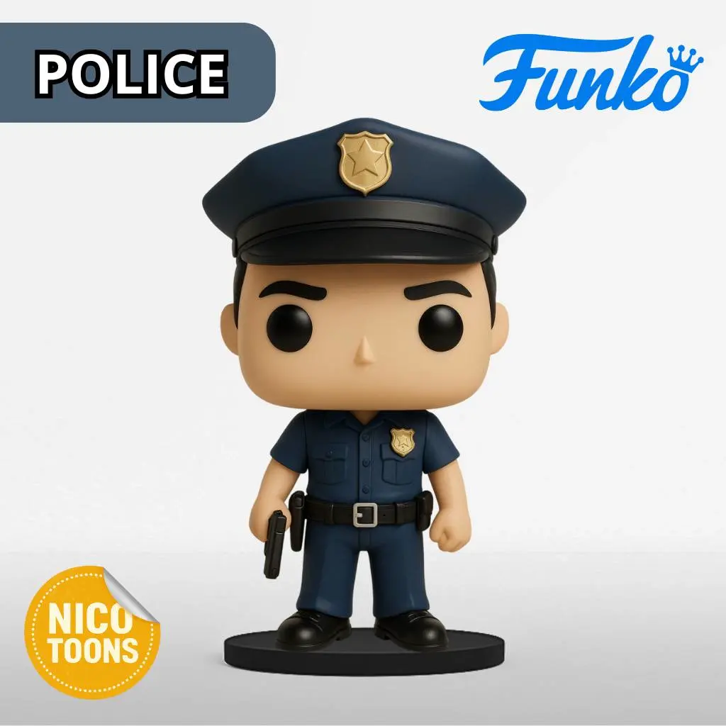 Sculptures & Artworks STL Download - Police Funko Pop - Maleby