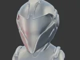 Advanced Sci-Fi Combat Helmet 3D Print Model-0