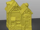 christmas village  SANTAS WORKSHOP with openings for lights-5