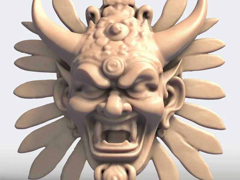 Mythical Demon Mask – Fantasy Sculpt STL