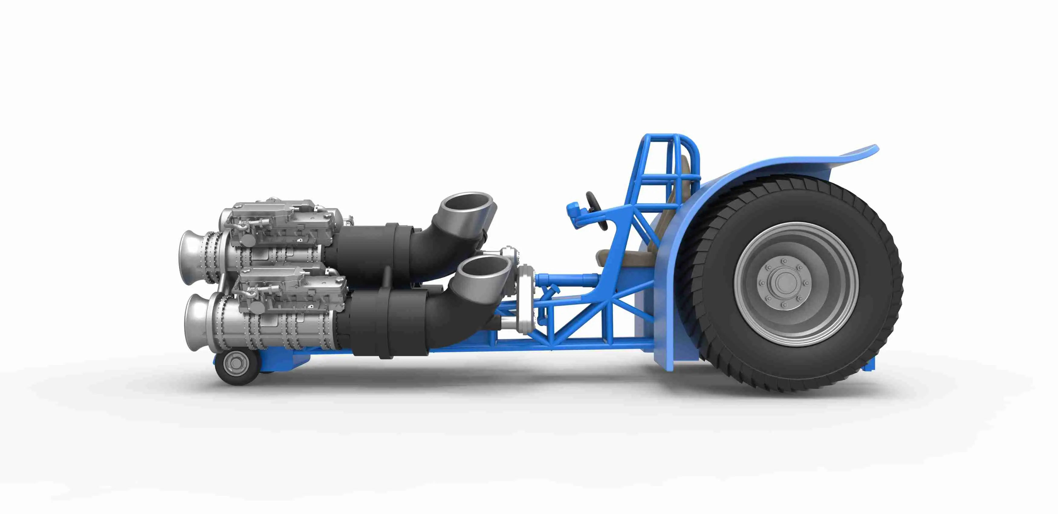 Pulling tractor with 4 jet engines Version 1 Scale 1:25