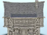 Medieval house in stone and wood with fireplace (1) - miniat-4
