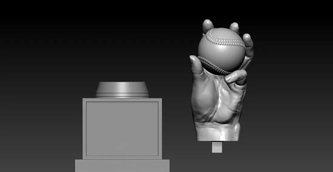 MLB - BASETBALL HANDS AWARD TROPHY - 3D PRINT