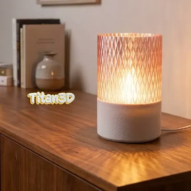 Minimalistic Geometric Lamp Diamond Pattern Shade
