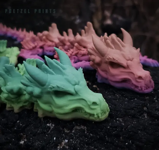 Doomsday Articulating Dragon by Pretzel Prints