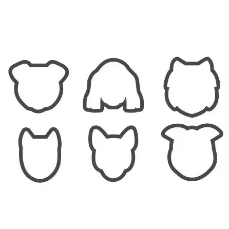Dog Cookie Cutters Set Of 6