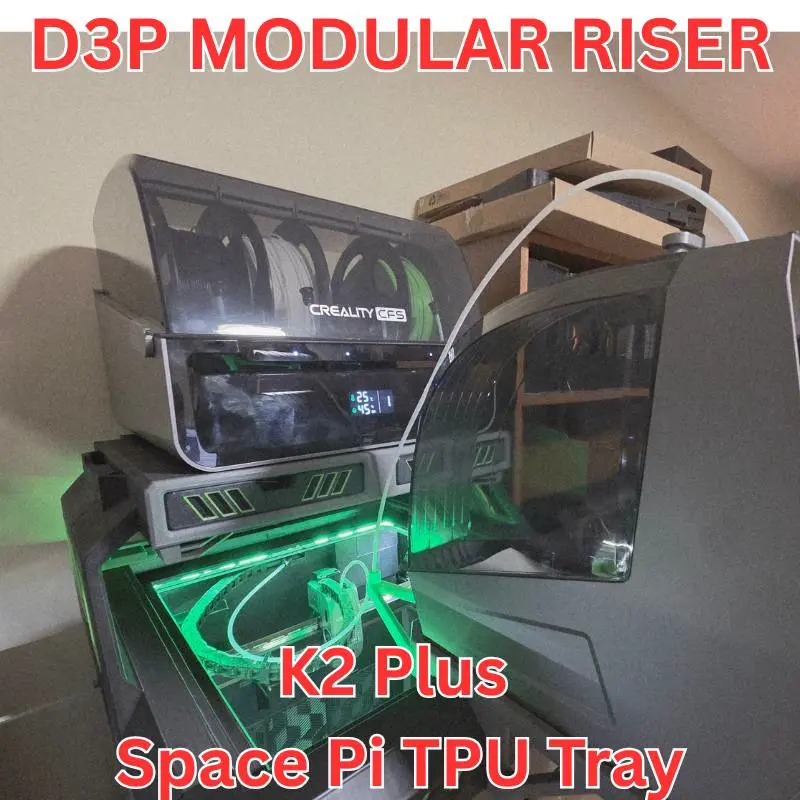 K2 Pi Rack 3D Printer Files | 3MF File | K2 Plus Space Pi TPU tray for D3P Riser ...