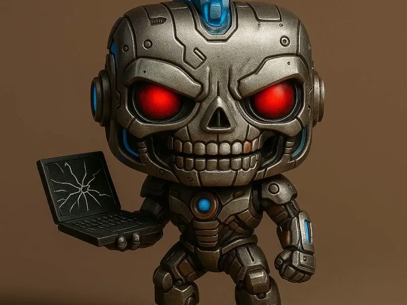 Caveira Android Hacker Action Figure