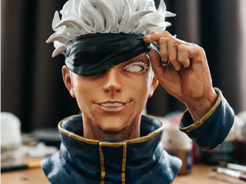 Busto de anime de Satoru Gojo | Jujutsu Kaisen | Arte de fans