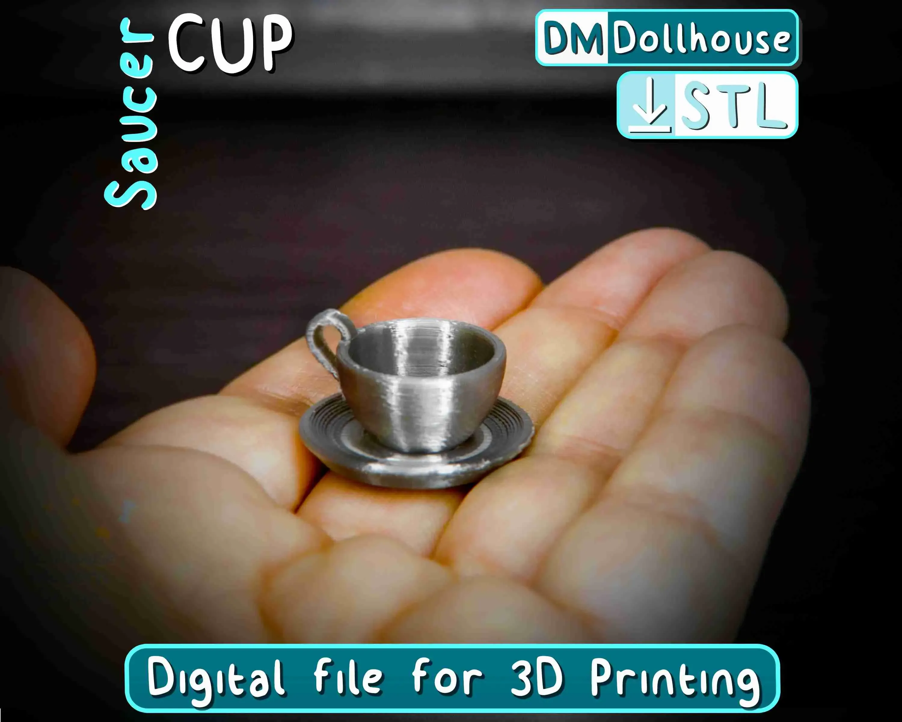 1:12 Scale Modern Miniature Dollhouse - Cup Saucer