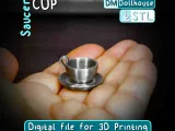 miniatura de casa de muñecas moderna a escala 1:12 - Platillo de taza-0