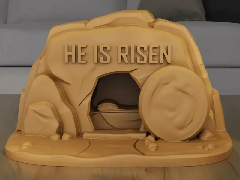 Easter Empty Tomb He Is Risen 3D Print STL