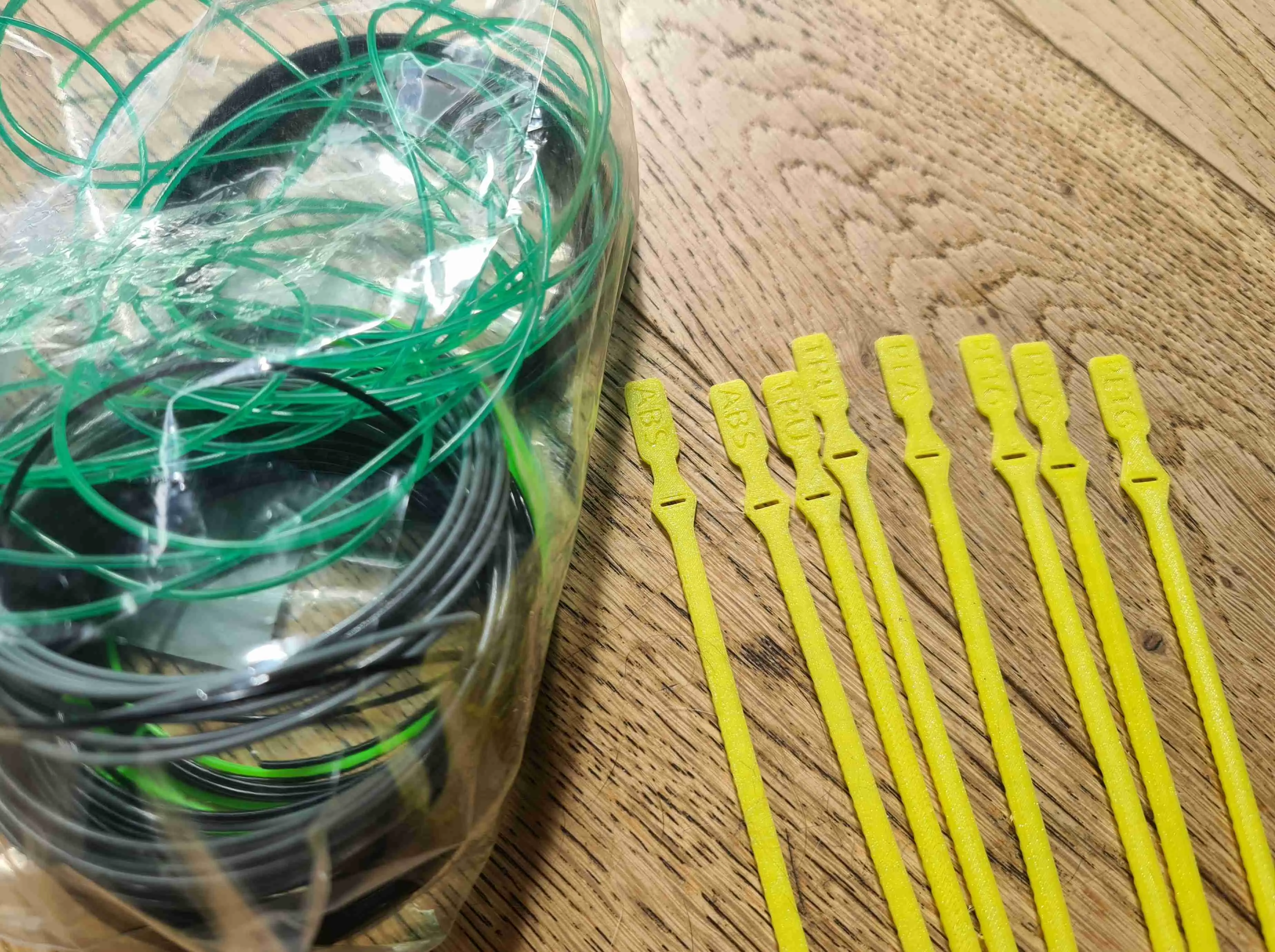 Spare Filament Reusables Zip Cable Tie PLA TPU PETG ABS