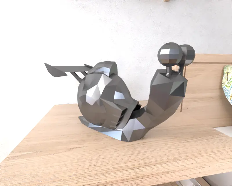 Turbo Snail Lowpoly Low poly