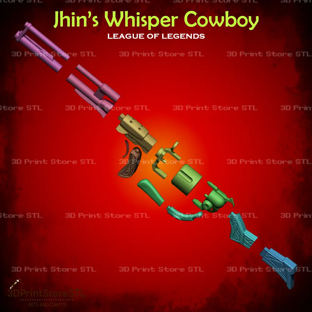 High Noon Whisper Cowboy Cosplay League of Legends - STL
