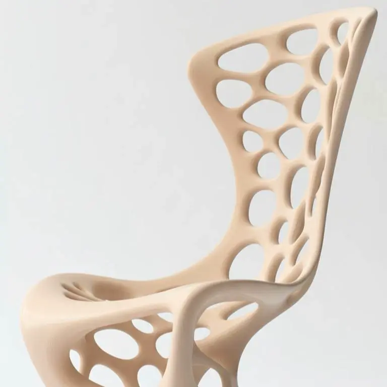 Futuristic chair with ergonomic design, furniture seat
