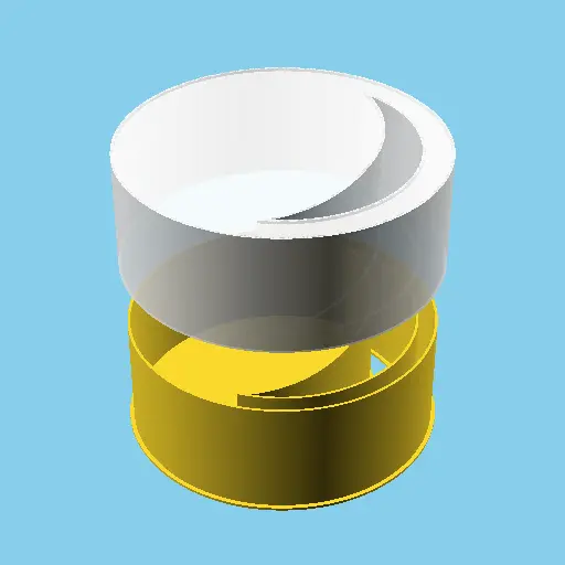 Moon (in circle) phase 1, nestable box (v1)