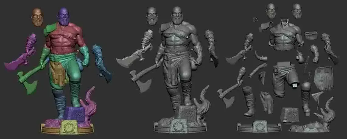 God of War Kratos statue