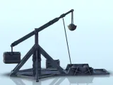 Medieval trebuchet with stones and counterweights (4) - mini-7