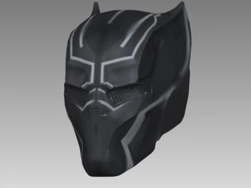 Black panther helmet life size