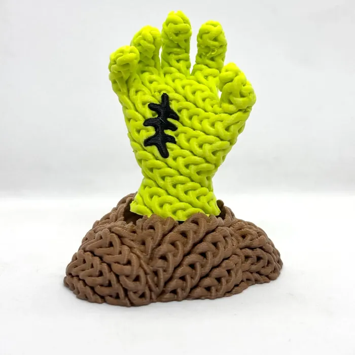 Characters & Creatures STL Download - Knitted Zombie Hand Clickerby ...