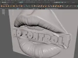 NO CONTROL Lips Wall Decor-Funny Sign Pop Art Wall Plaque-4