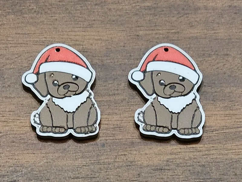 Christmas Puppy Earring Set