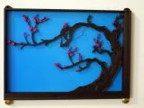 Japanese Cherry Tree Painting - Horizontal-0