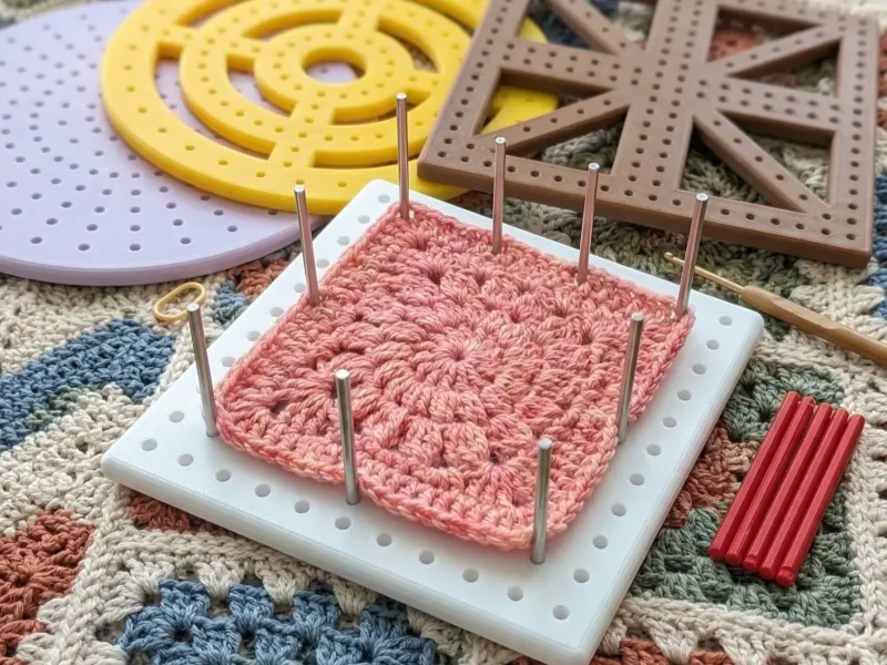 Placa de Bloqueio de Crochê de Tamanhos Variados