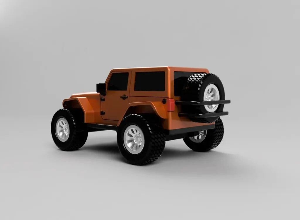 2-door JEEP Wrangler - fully printable