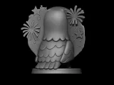 Cartoon Bald Eagle Bust-5
