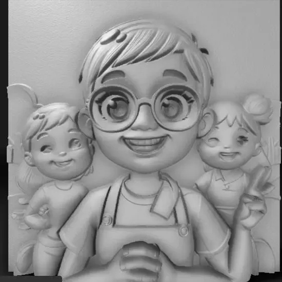 the girl with glasses