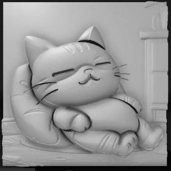 the cat is sleeping