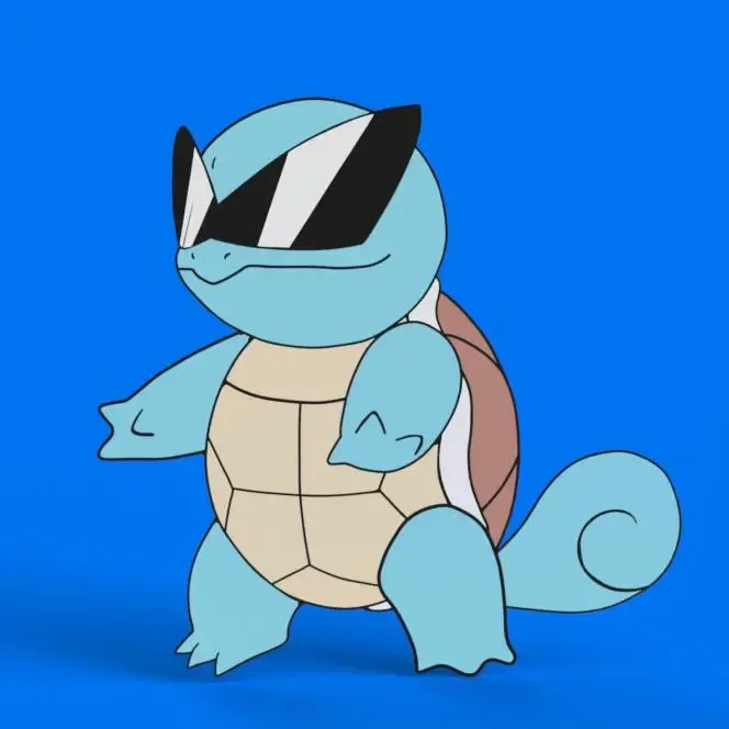 Ash's Squirtle Wall Art