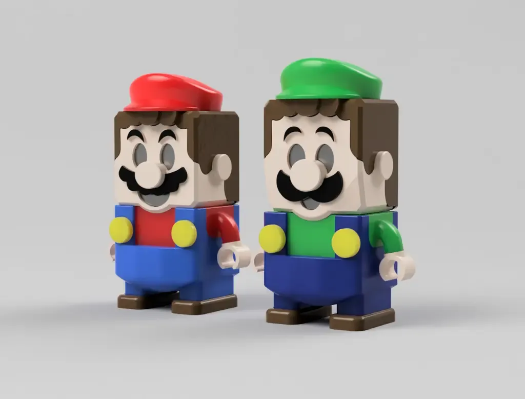 "LEGO LUIGI" style - Super Mario - complete set