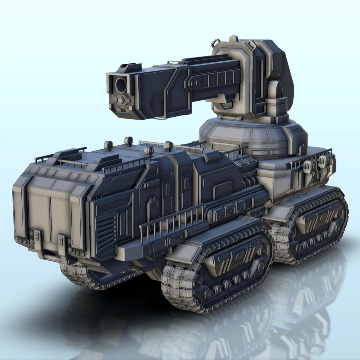 Other STL Download - Sci-Fi truck with tracks and laser