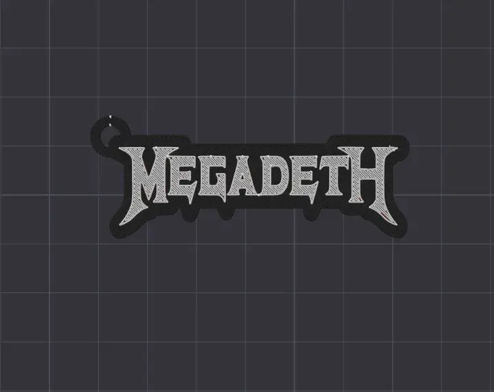 Megadeth T Shirt Rock Off Officially Licensed Products Megadeth Gold Band Logo Schlüsselring Keychain One Size Ghost Band Kette