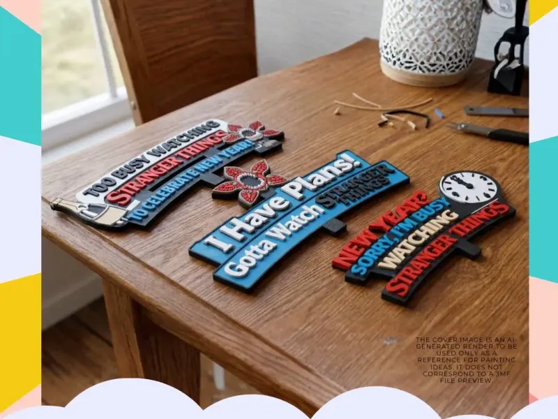 STRANGER THINGS HEADBAND SET, HAPPY NEW YEAR