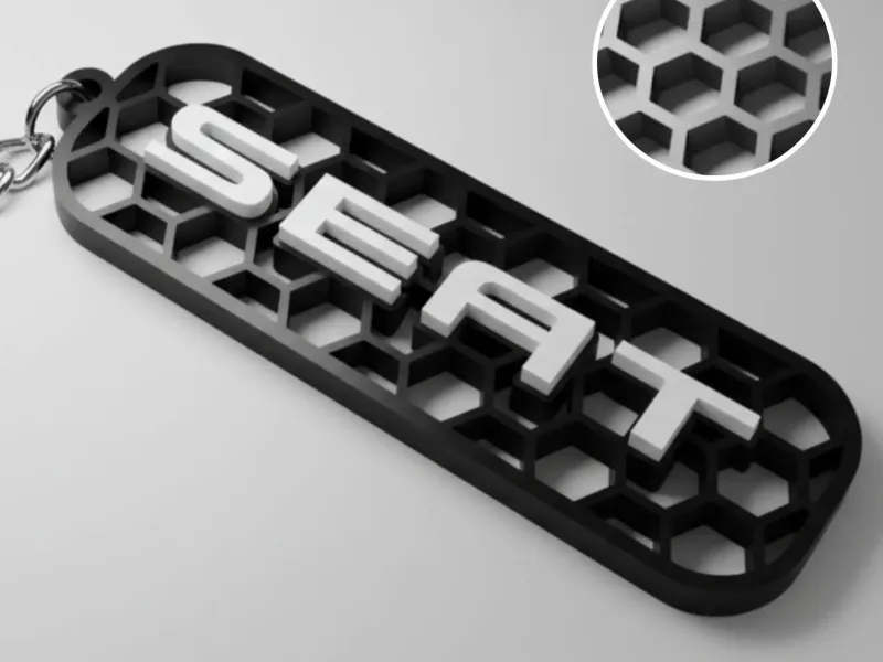 SEAT honingraat sleutelhanger