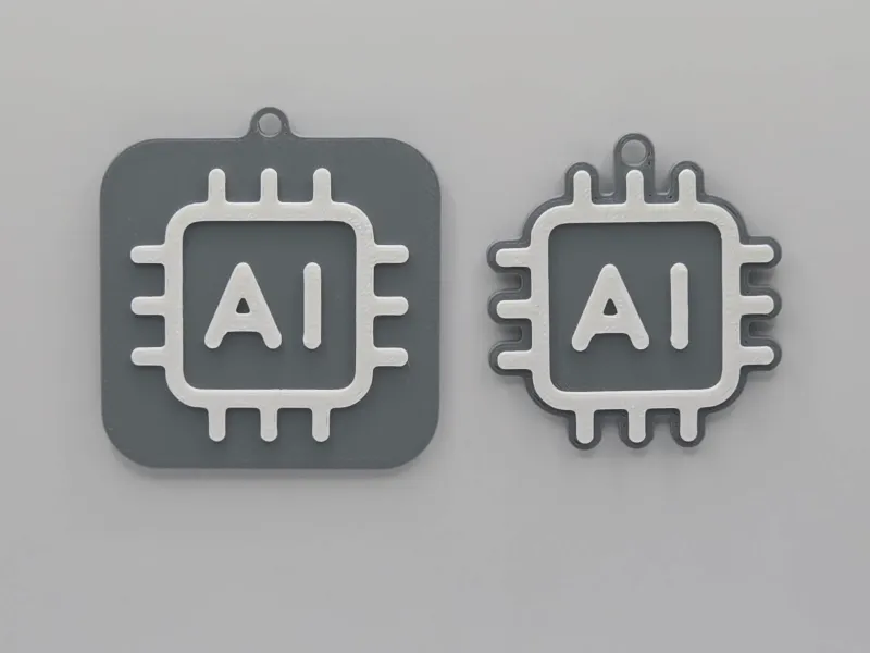 Printables AI Image Tag Keychain