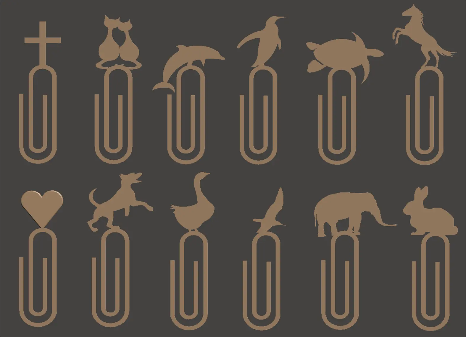 animal paperclips